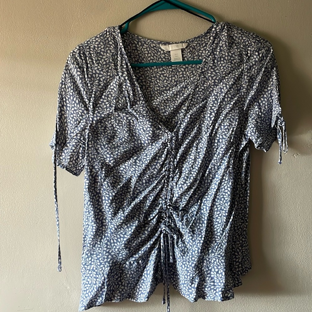 7. H&M cinch tie blouse